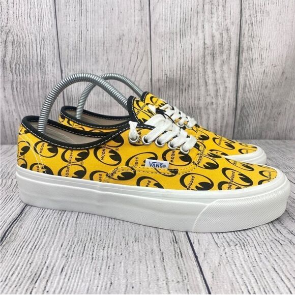 Vans‎ Mooneyes Anaheim Factory Authentic 44 DX Sneakers Yellow Black Mens 7.5